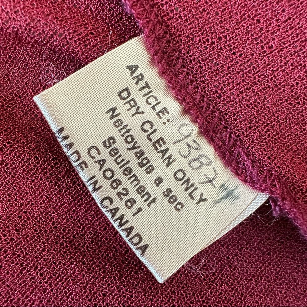 ZONDA NELLIS Vintage Open Front Duster Kimono Red XS Semi Sheer Art To Wear - Picture 7 of 16